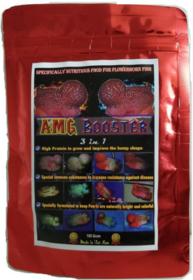 

AMG Booster 3 in 1 Flowerhorn Fast growth Shrimp 100 g Dry Fish Food
