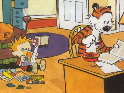 

Comics Calvin & Hobbes Hobbes ON HI QUALITY LARGE PRINT 36X24 INCHES Photographic Paper(36 inch X 24 inch, Rolled)