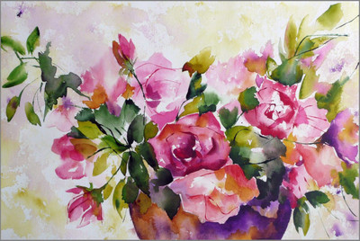 

Awesome Flower painting ON FINE ART PAPER HD QUALITY WALLPAPER POSTER Fine Art Print(19 inch X 13 inch, Rolled)