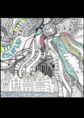 

KumkumArts Coldplay Doodles Wall Sticker Poster 12 x 18 Inch HD Quality Material Gloss Paper. Paper Print(18 inch X 12 inch, Rolled)