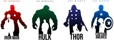 

captain america hulk comic character iron-man-marvel-comics-silhouettes-the-avengers-thor ON HI QUALITY LARGE PRINT 36X24 INCHES Photographic Paper(36 inch X 24 inch, Rolled)