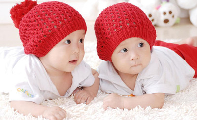 

Cute Baby Twins In Red Cap ON FINE ART PAPER HD QUALITY WALLPAPER POSTER Fine Art Print(19 inch X 13 inch, Rolled)
