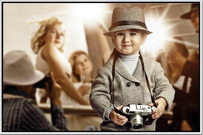 

Baby Boy With Camera ON HI QUALITY LARGE PRINT 36X24 INCHES Photographic Paper(36 inch X 24 inch, Rolled)