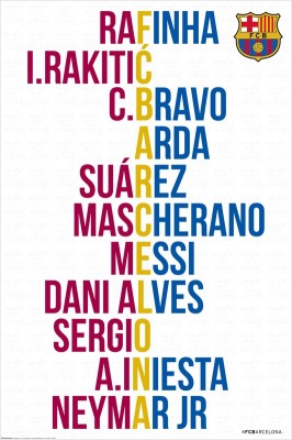 

FCB Mini Poster Player Names 25 Paper Print(18 inch X 12 inch)