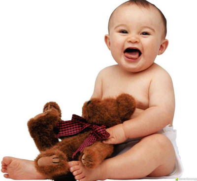 

Cute Baby With Teddy ON HI QUALITY LARGE PRINT 36X24 INCHES Photographic Paper(36 inch X 24 inch, Rolled)