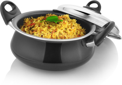 

Kitchen Chef MUGHLAI HANDI WITH DOME LID 275MM Handi 3 L(Aluminium, Non-stick), Black
