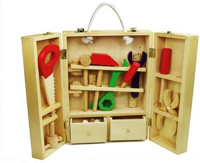 

Munchkinz Wooden Carpenter Tool Box Play Set for Kids