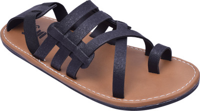 Stylos Men Black Sandals