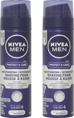 

Nivea Men Protect & care Moisturizing/Hydratant Shaving Foam Combo(400 ml)