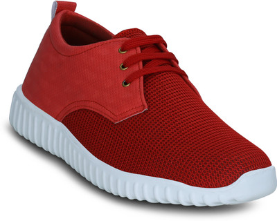

Kielz Red-Lace Up-Men-Sneakers Sneakers For Men(Red