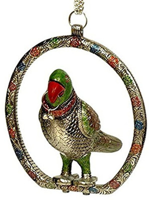 

HOUZZPLUS Aluminum Handicraft Metal Parrot Hanging Decorative Showpiece - 20 cm(Aluminium, Multicolor)