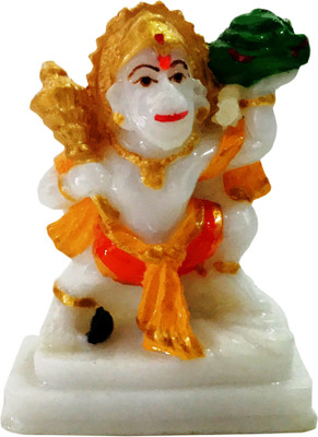 

ManeKo Hindu God Idol Pahad Hanuman Statue Temple Showpiece for Car Dashboard Decorative Showpiece - 7.5 cm(Polyresin, Multicolor)