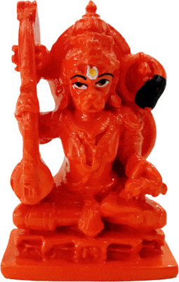 

ManeKo Hindu God Idol Hanuman Ji Statue Temple Showpiece for Car Dashboard (Sinduri Color) Decorative Showpiece - 6.8 cm(Polyresin, Red)