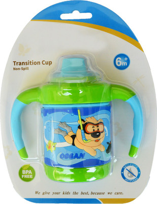 

Toys Factory Baby's Feeding sipper In Beautiful Ocean Print & Colour(Green, Blue)
