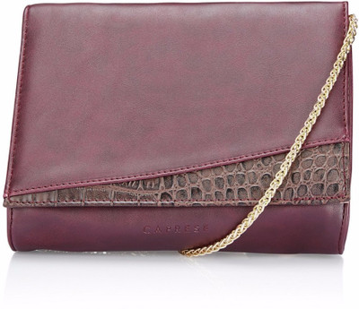 Caprese Women Casual Purple Leatherette Sling Bag