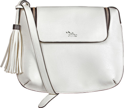 

Ilina Women Casual White PU Sling Bag