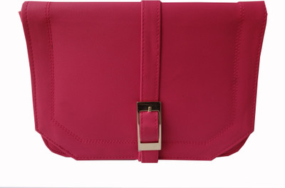 

ALIVE Women Casual Pink Leatherette Sling Bag