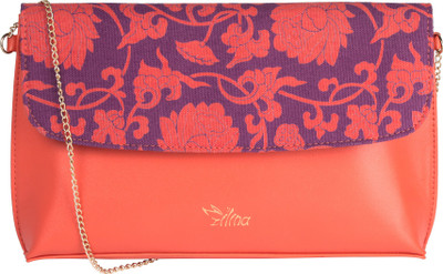 

Ilina Women Casual Orange PU Sling Bag