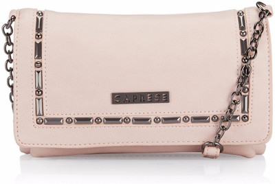 

Caprese Women Evening/Party Pink Leatherette Sling Bag