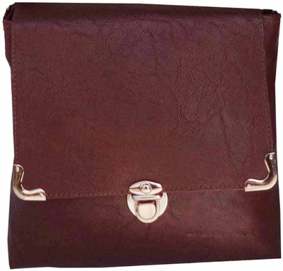 

ALIVE Women Casual Brown Leatherette Sling Bag