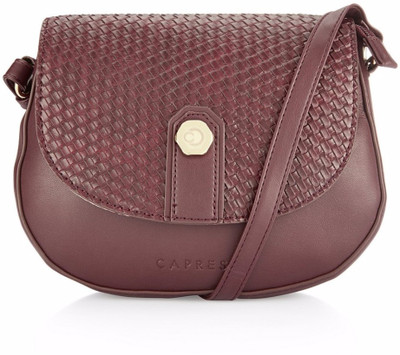 

Caprese Women Casual Maroon Leatherette Sling Bag