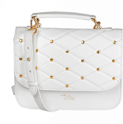 

Ilina Women Casual White PU Sling Bag