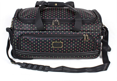 

JOURNEY9 Small Travel Bag Polyester 46 cm Black Softsided Travel Duffle Small Travel Bag(Black)