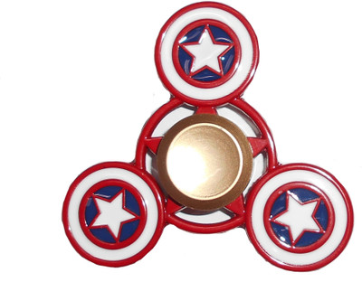 

Emob Super Hero shield Three Star Fidget Hand Spinner Toy With Stainless Steel Bearing(Multicolor)