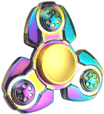 Emob CKF Rainbow Heavy Metal Fidget Hand Spinner Toy With Low-Friction Technology & Long Spinning Time(Multicolor)