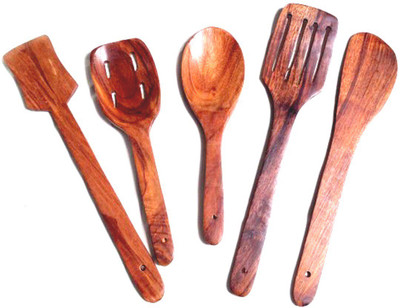 

Alishba Alishba wooden spoon set of 5 Wooden Wooden Spoon Set(Pack of 5)