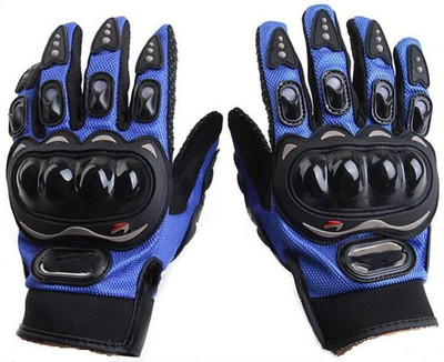 

Homeshopeez Professional Sporty Biker Gloves Driving Gloves (, Blue, Black, Black;blue