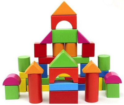 

vivir 41 Pieces Wooden Blocks(Multicolor)