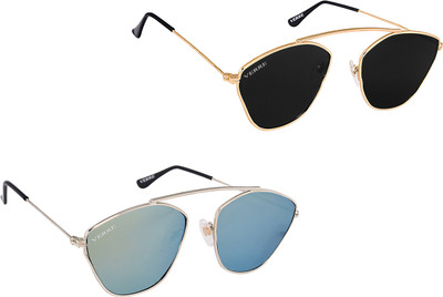 

Verre Wayfarer Sunglasses(Black, Silver)