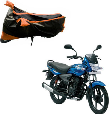 Purpleheart Two Wheeler Cover for Bajaj(Platina 100 DTS-i, Black, Orange)