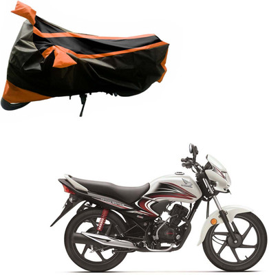 Purpleheart Two Wheeler Cover for Honda(Dream Yuga, Black, Orange)