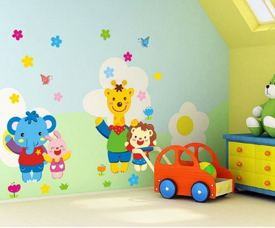Oren Empower Colorful Cartoon Characters for Kids bedroom(90 cm X cm 60, Multicolor) available at flipkart for Rs.349