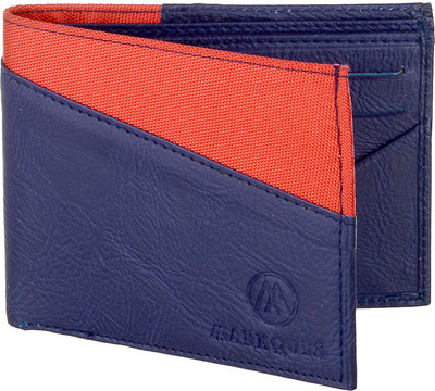 

MarkQues Men Blue Artificial Leather Wallet(8 Card Slots), Blue-05