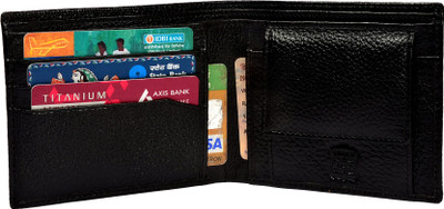 

Wildrexx Men Black Genuine Leather Wallet(5 Card Slots)