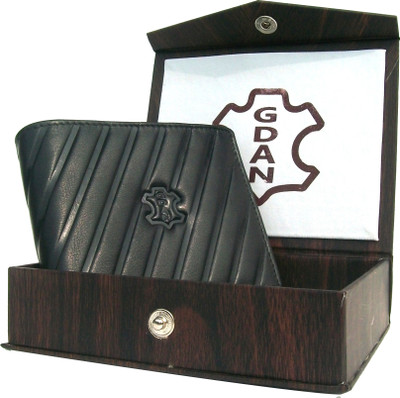 

G.Dan Men Black Genuine Leather Wallet(9 Card Slots)