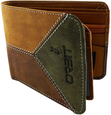 

Orbit Men Tan, Green, Brown Genuine Leather, Fabric Wallet(8 Card Slots), Brown;green;tan