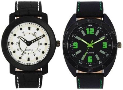FASHION POOL VOLGA MEN'S WATER PROOF ROUND & OVAL DIAL ULTIMATE COLOR COMBO WITH TRENDY BLACK & GREEN COLOR Watch  - For Boys   Watches  (FASHION POOL)