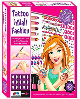 

GRAPPLE DEALS Tatto N Nail Fashion Decorate Your Nails With Glittering Nd Sparkling Tattos For Girls.