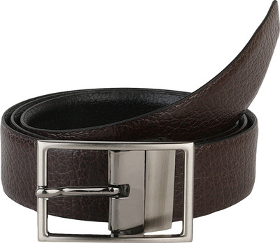 

Leather Giant Men Formal Brown Genuine Leather Reversible Belt, Black