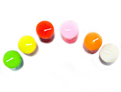 

The Holy Mart SMALL SCENTED CANDLES (SET OF 4 FRUITS) Candle(Multicolor, Pack of 4)