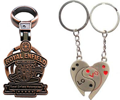 

MGP Fashion Royal Enfield With Couple Key Chain-679 Locking Key Chain(Multicolor)