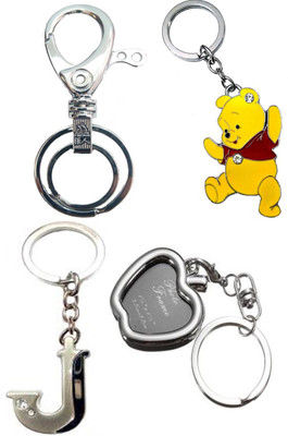 

MGP Fashion Cartoon Alphabets Aple shape Key chain combo-815 Locking Key Chain(Multicolor)