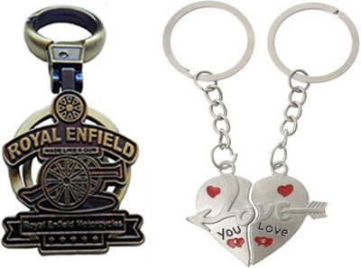 

MGP Fashion Royal Enfield With Couple Key Chain-690 Locking Key Chain(Multicolor)
