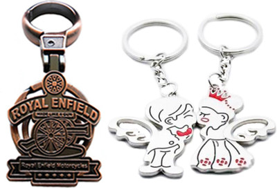 MGP Fashion Royal Enfield With Couple Key Chain-699 Locking Key Chain(Multicolor)