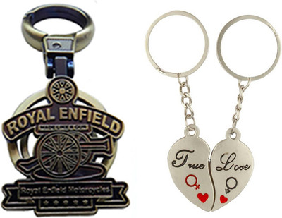 

MGP Fashion Royal Enfield With Couple Key Chain-711 Locking Key Chain(Multicolor)