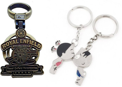 

MGP Fashion Royal Enfield With Couple Key Chain-752 Locking Key Chain(Multicolor)